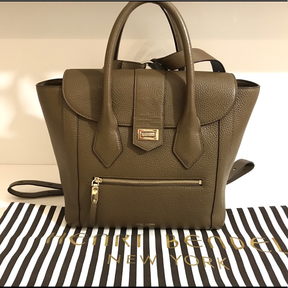 Henri Bendel Rivington Backpack Desert Palm Taupe